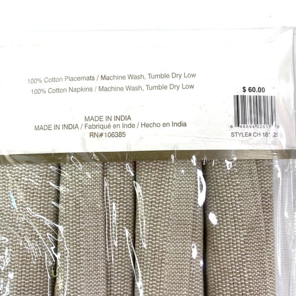 Leilas Linens Floral Placemats and Napkins Embroidered Set of 4 - Picture 4 of 7